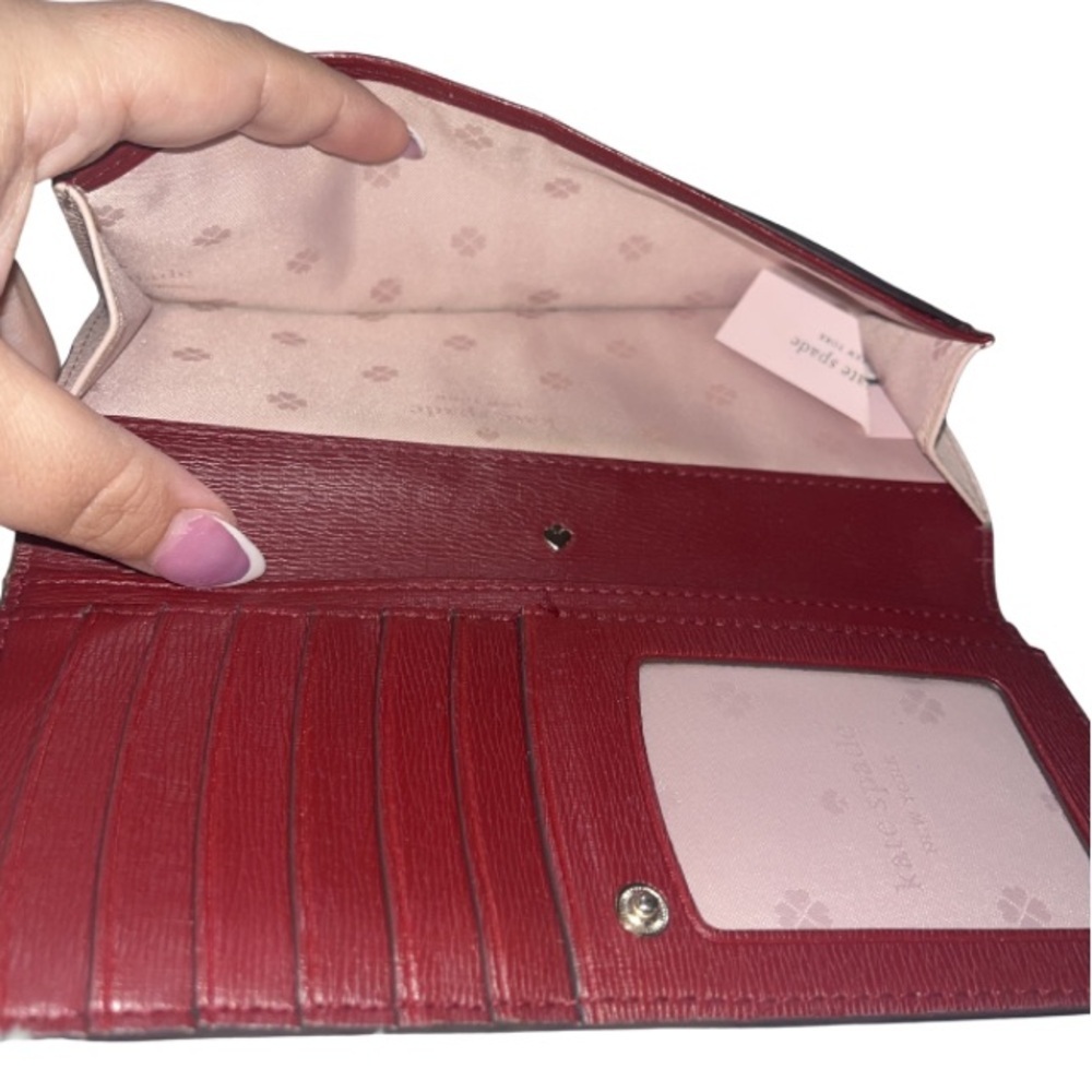 Kate Spade Margaux Slim Bifold Continental Wallet - Pink/Cherry